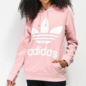 Adidas Logo Light Pink Hoodie